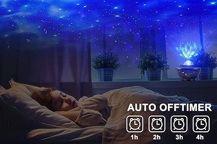 بروجكتر إضاءة المجرة والنجوم مع سماعة بلوتوث